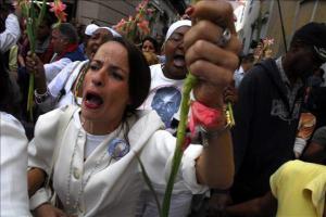 De oppositiegroep Damas de Blanco (Vrouwen in Wit)