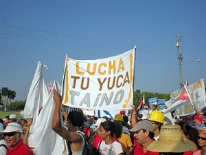 Observatorio Critico loopt mee in een Eén Mei-betoging